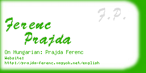 ferenc prajda business card